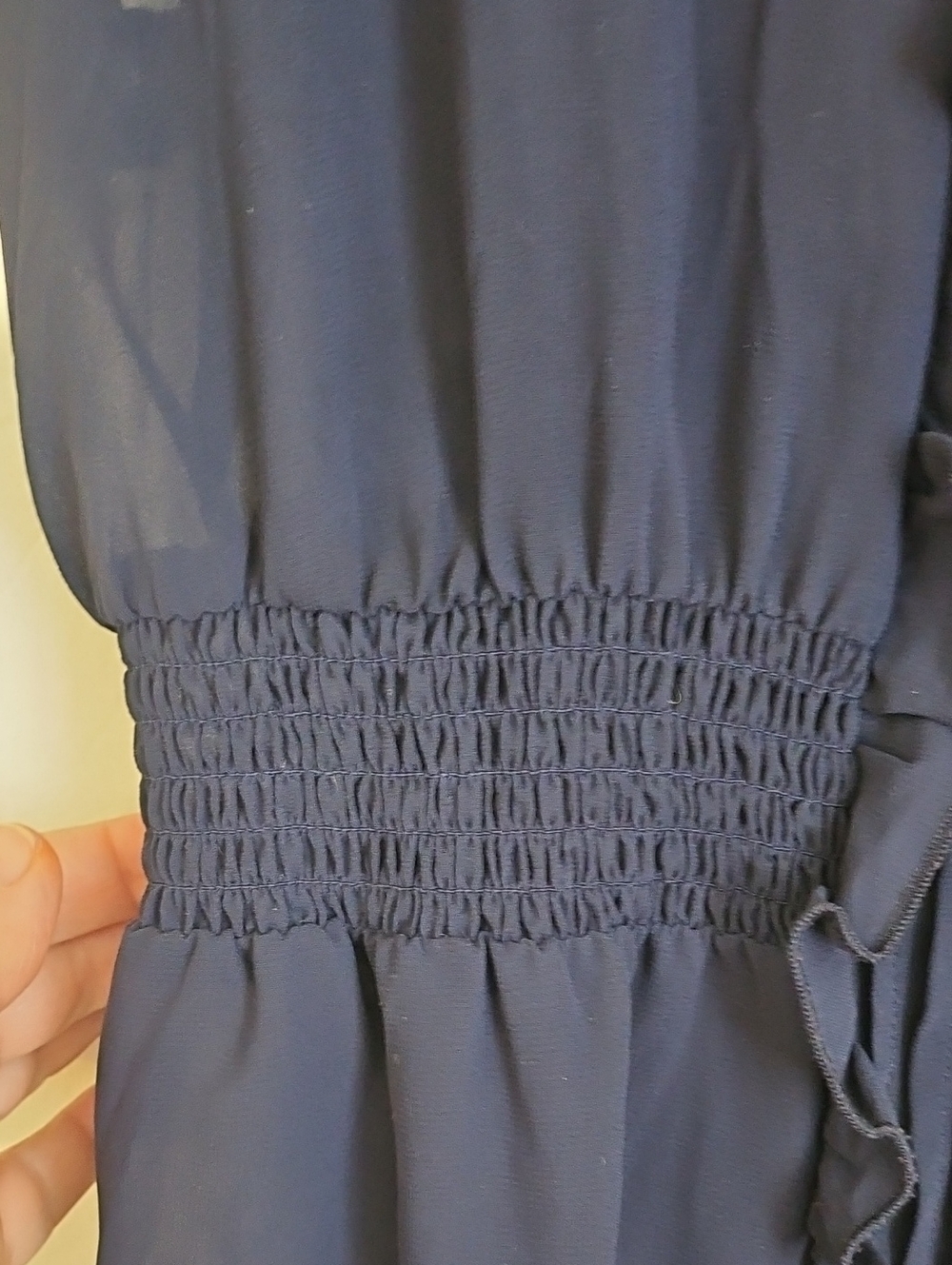 Torrid Navy Ruffle Blouse - Picture 3 of 9